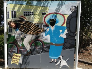 Old-school Cyclists in Ranfurly - click for larger